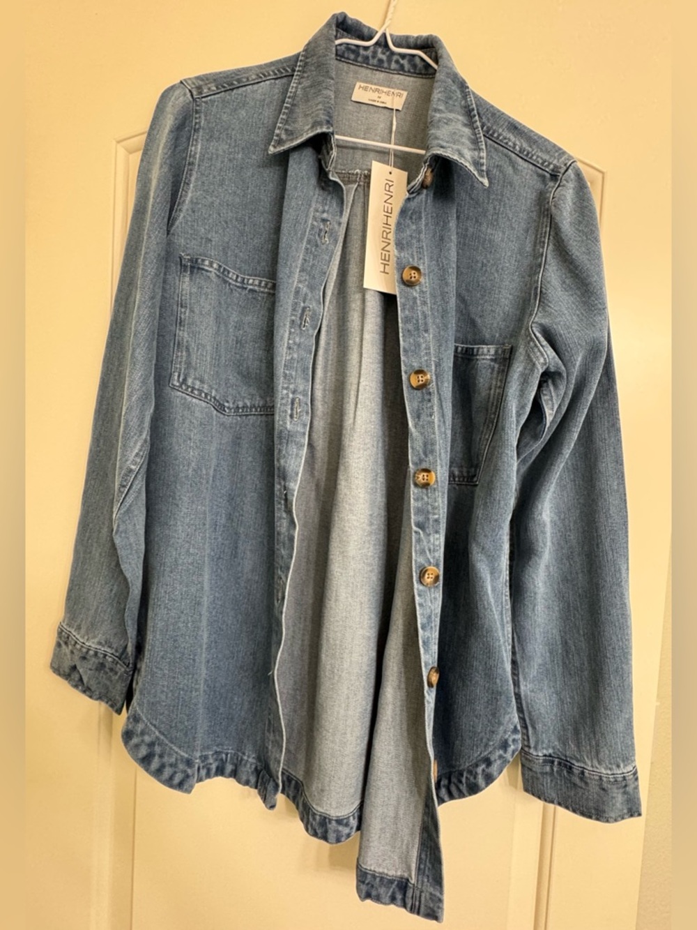 Light Blue Denim Button-Down Shirt